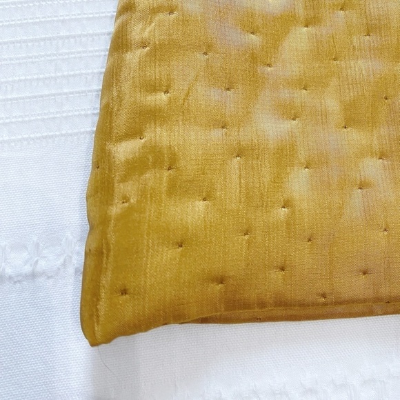 OTTOD'AME MADE IN ITALY GOLD SHIMMER SATIN PERFORATED MINI SKIRT - 6 - Picture 7 of 9